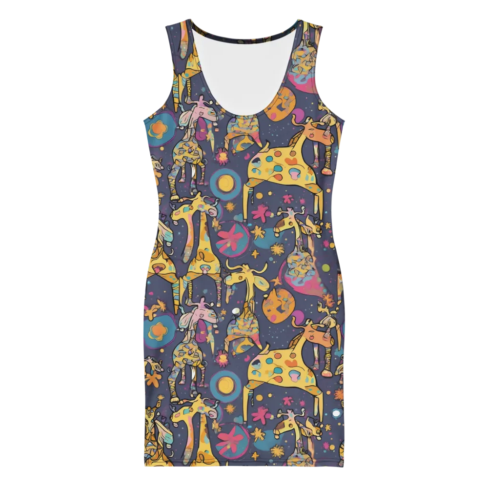 Neon Savannah on Bodycon Dress — Front