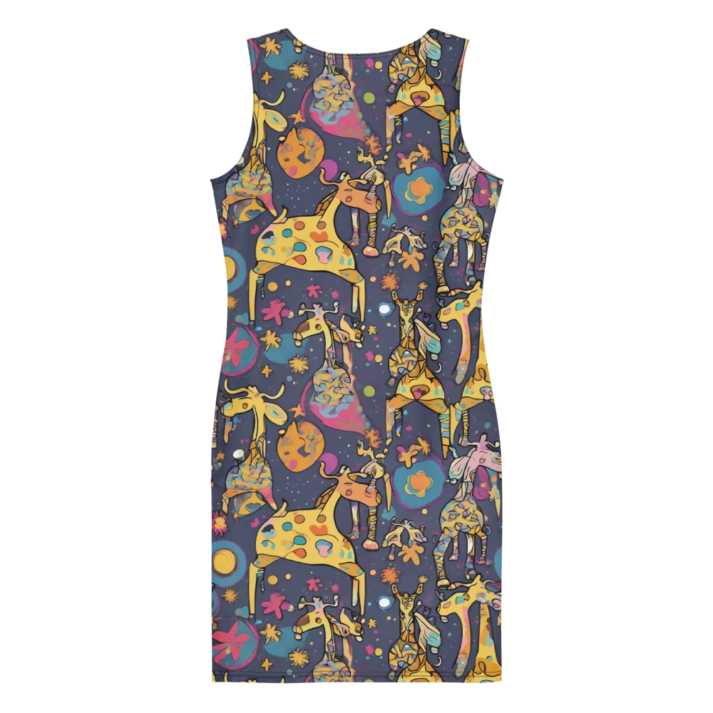 Neon Savannah on Bodycon Dress — Back