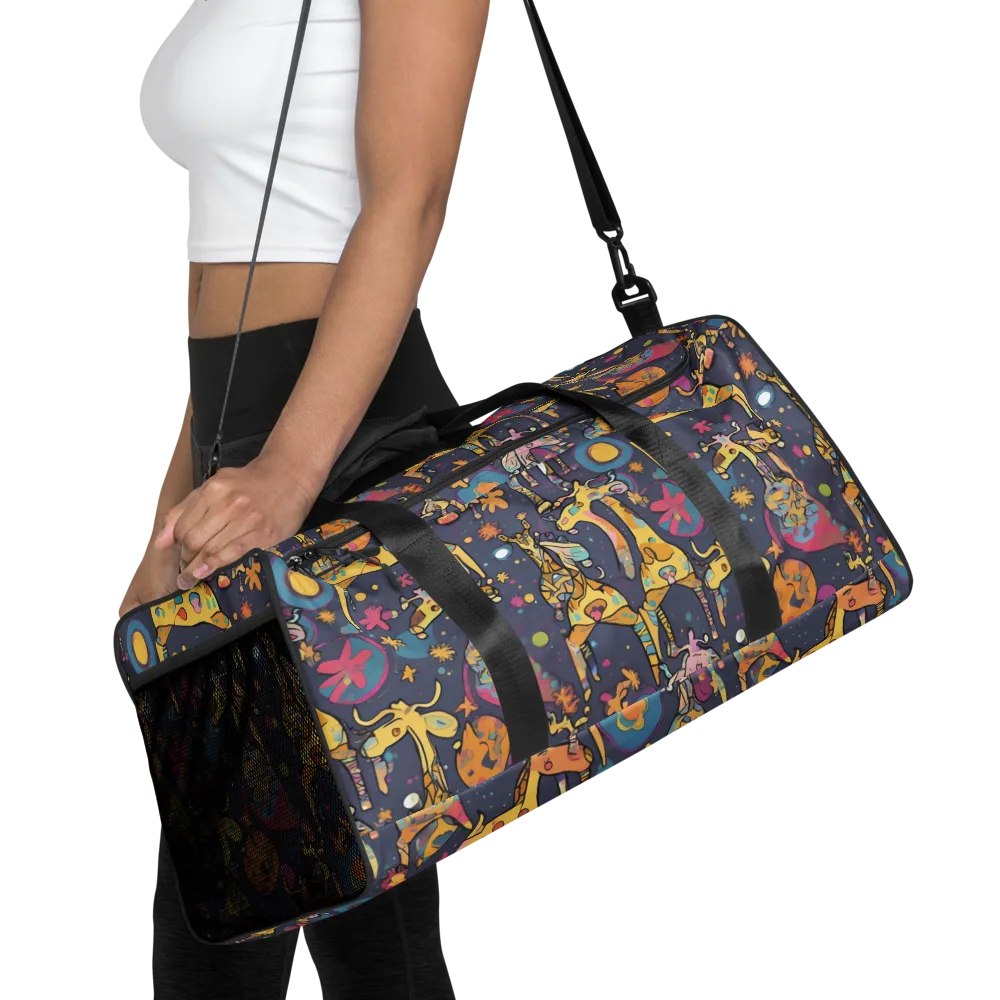 Neon Savannah on Duffle Bag — Front