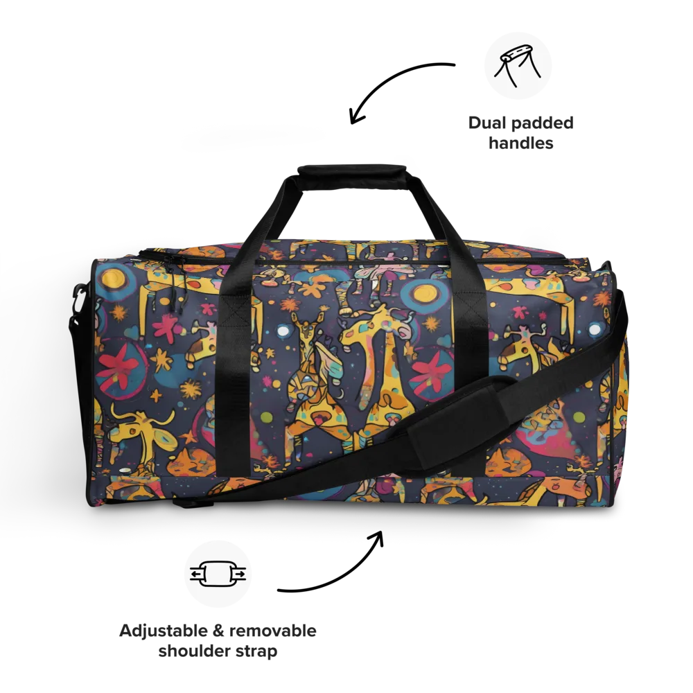 Neon Savannah on Duffle Bag — Front