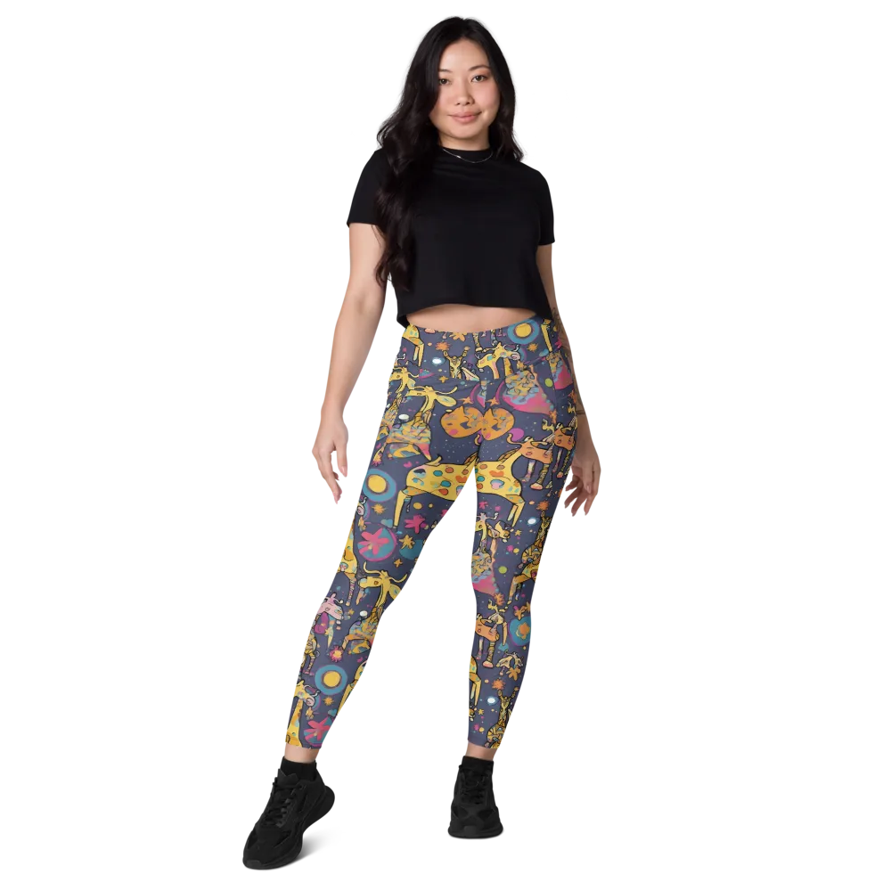 Neon Savannah on Leggings with Pockets — Front