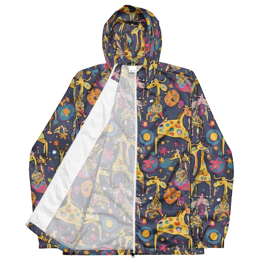 Neon Savannah on Men's Windbreaker — Front