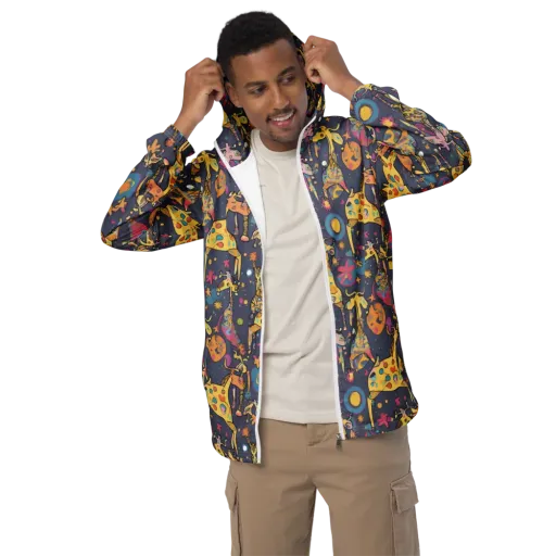 Neon Savannah on a Men's Windbreaker