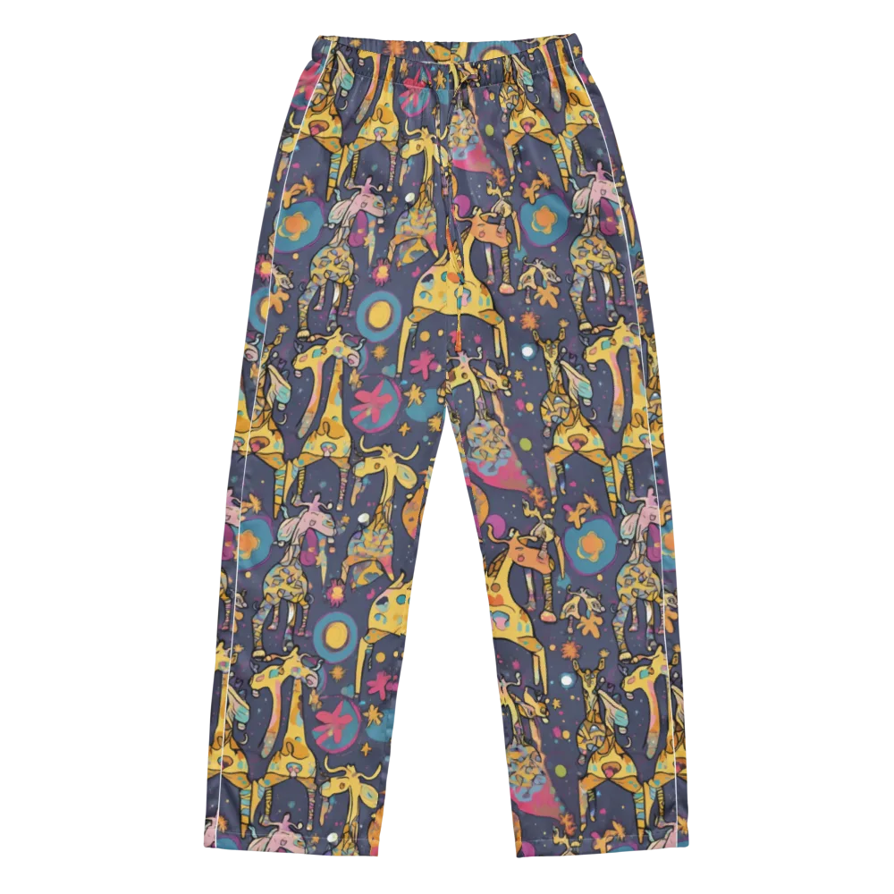 Neon Savannah on Women's Pajama Pants — Front