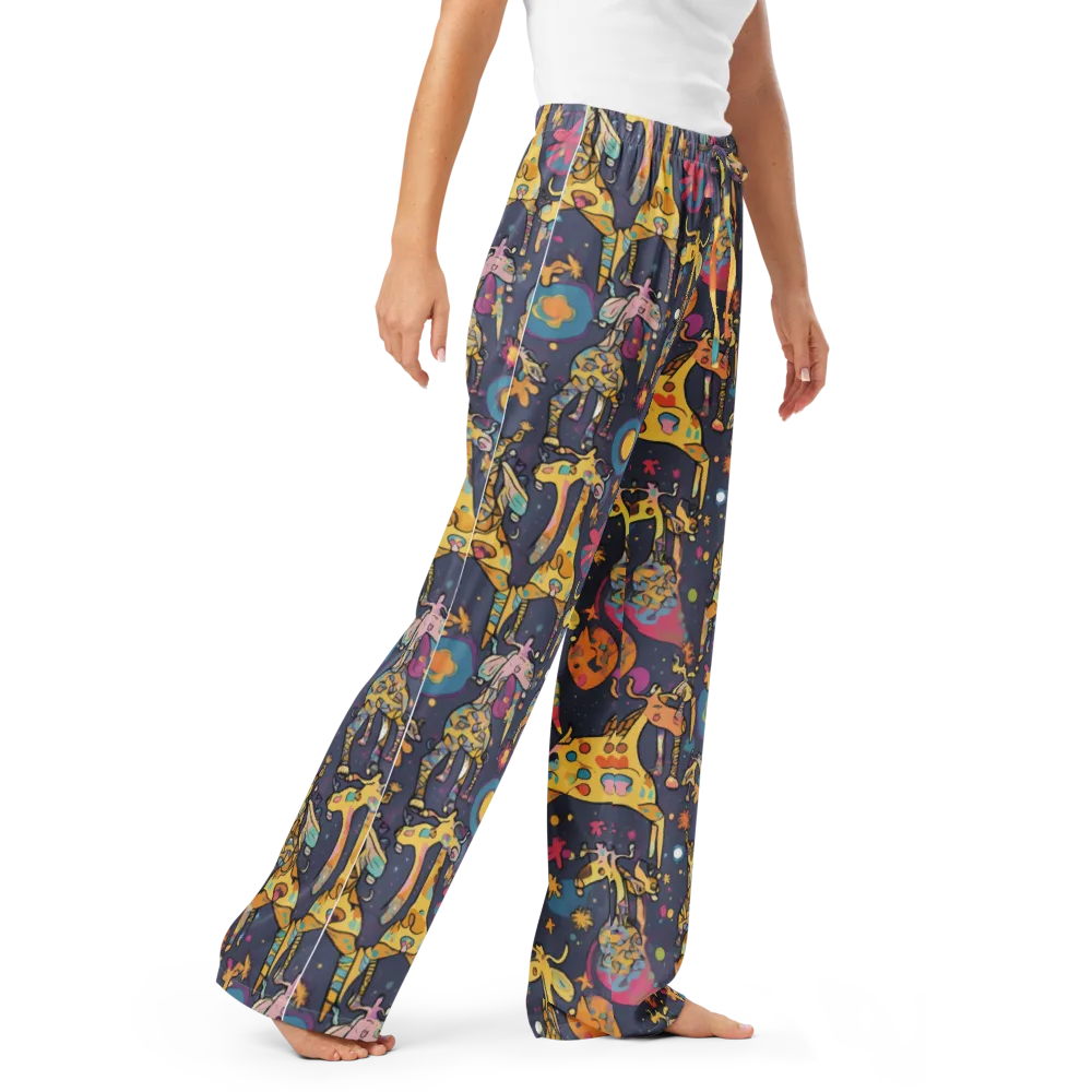 Neon Savannah on Women's Pajama Pants — Right Front