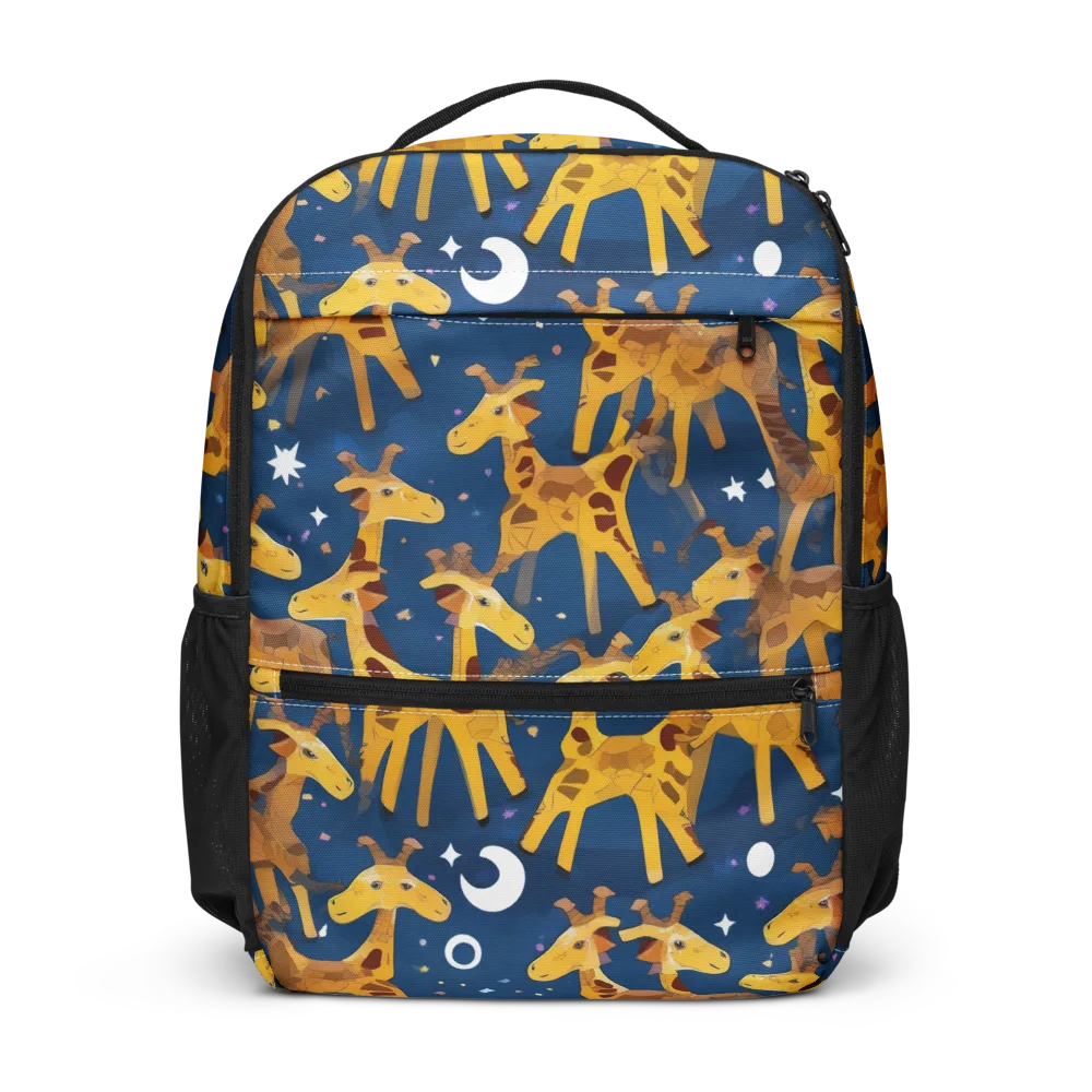 Midnight Giraffe on Utility Backpack — Front