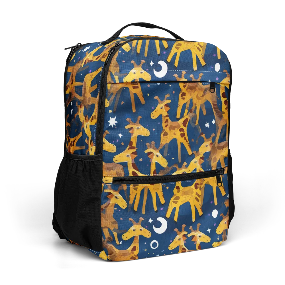 Midnight Giraffe on Utility Backpack — Right Front