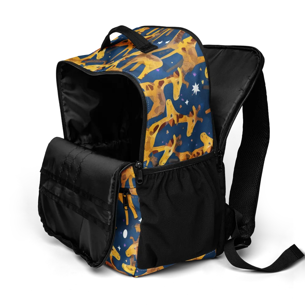 Midnight Giraffe on Utility Backpack — Product details 2