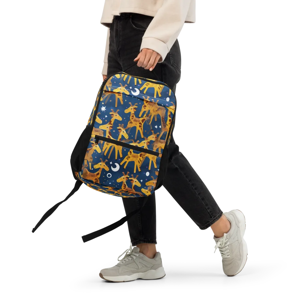 Midnight Giraffe on Utility Backpack — Front