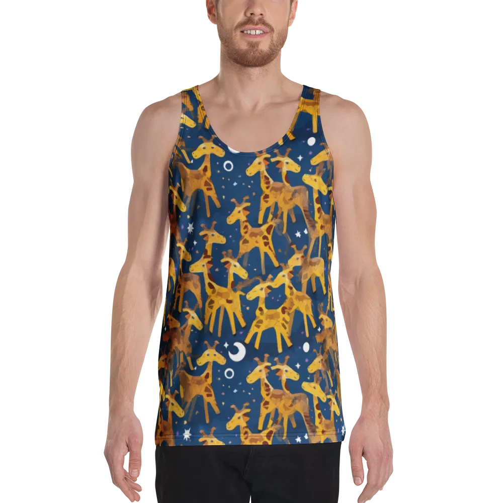Midnight Giraffe on Men's Tank Top — Front