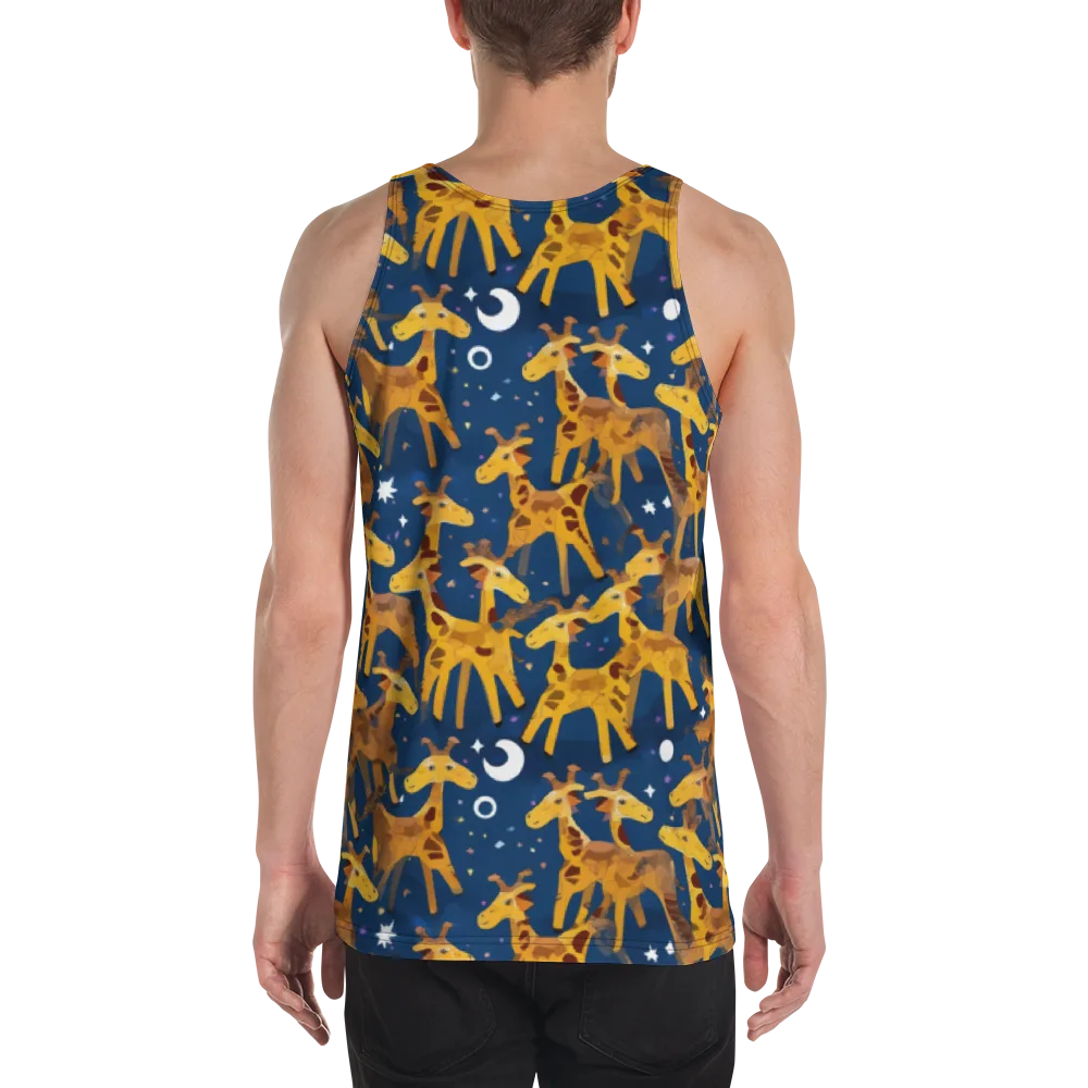 Midnight Giraffe on Men's Tank Top — Back