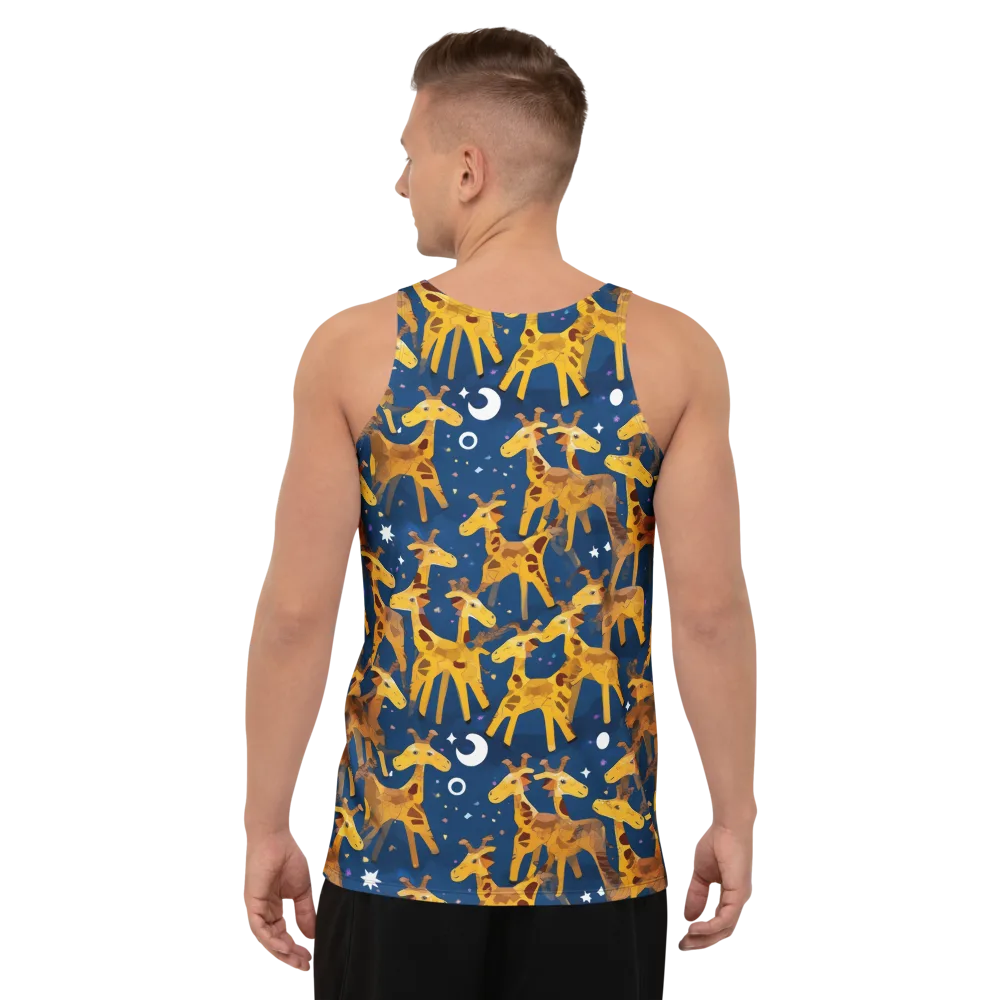 Midnight Giraffe on Men's Tank Top — Back