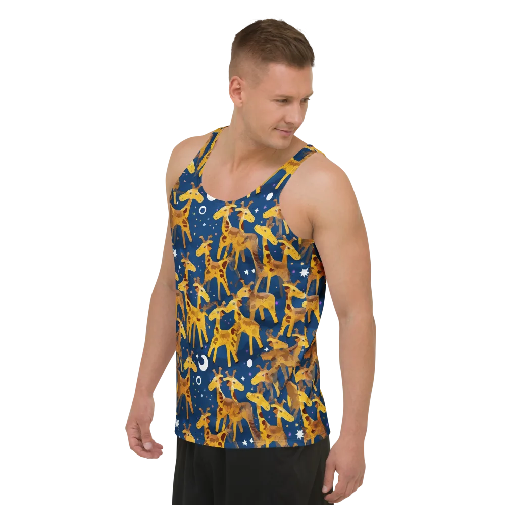 Midnight Giraffe on Men's Tank Top — Left Front