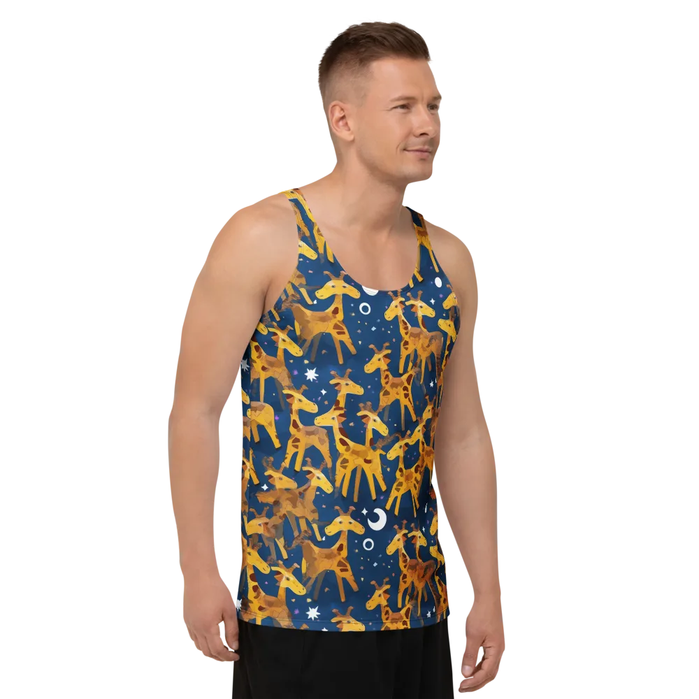 Midnight Giraffe on Men's Tank Top — Right Front