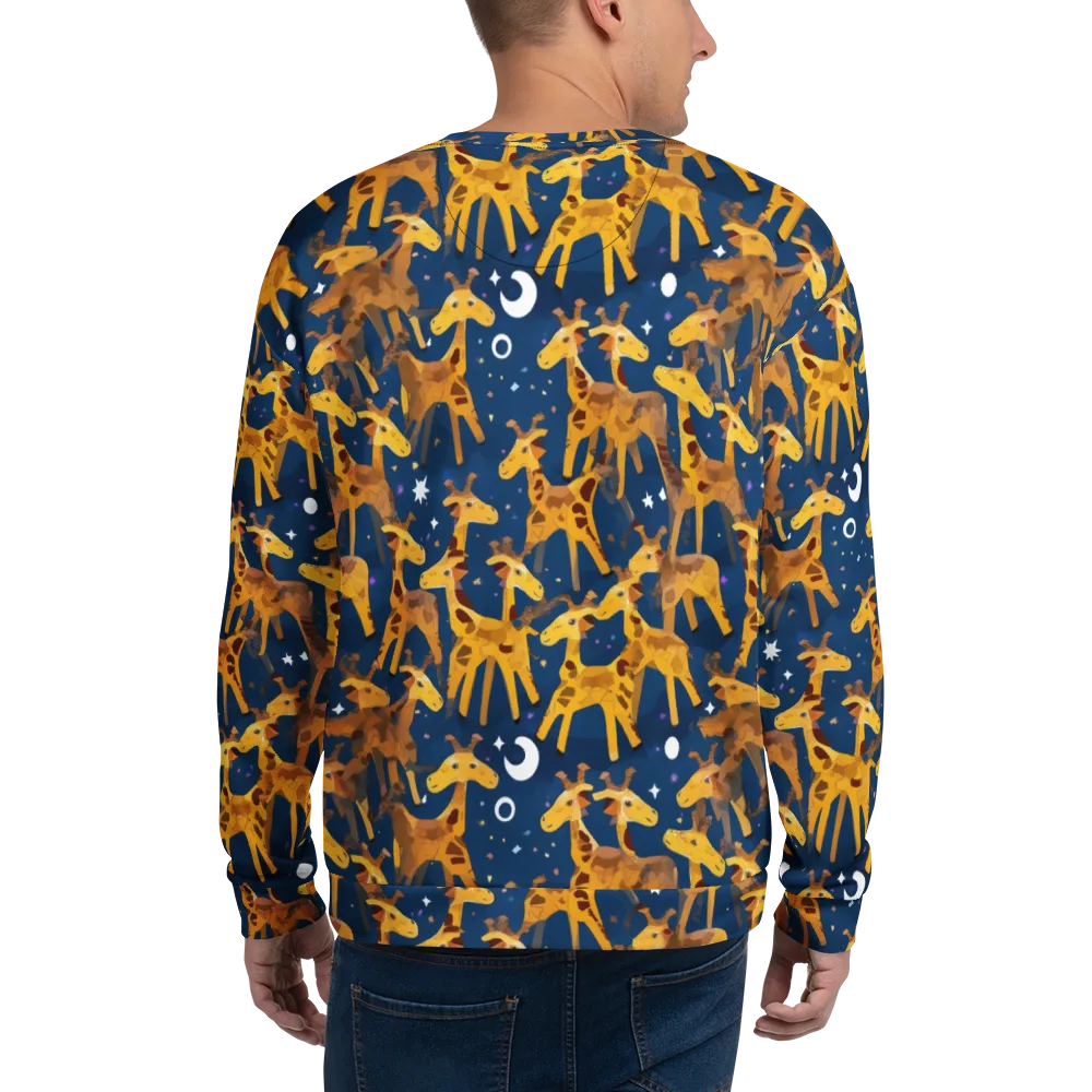 Midnight Giraffe on Sweatshirt — Back