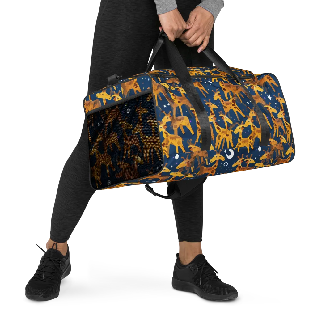 Midnight Giraffe on Duffle Bag — Right Front