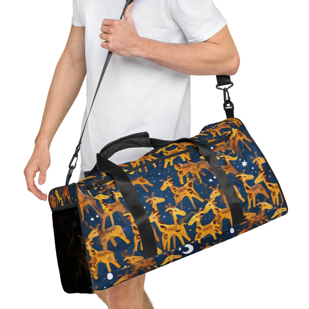 Midnight Giraffe on Duffle Bag — Right Front