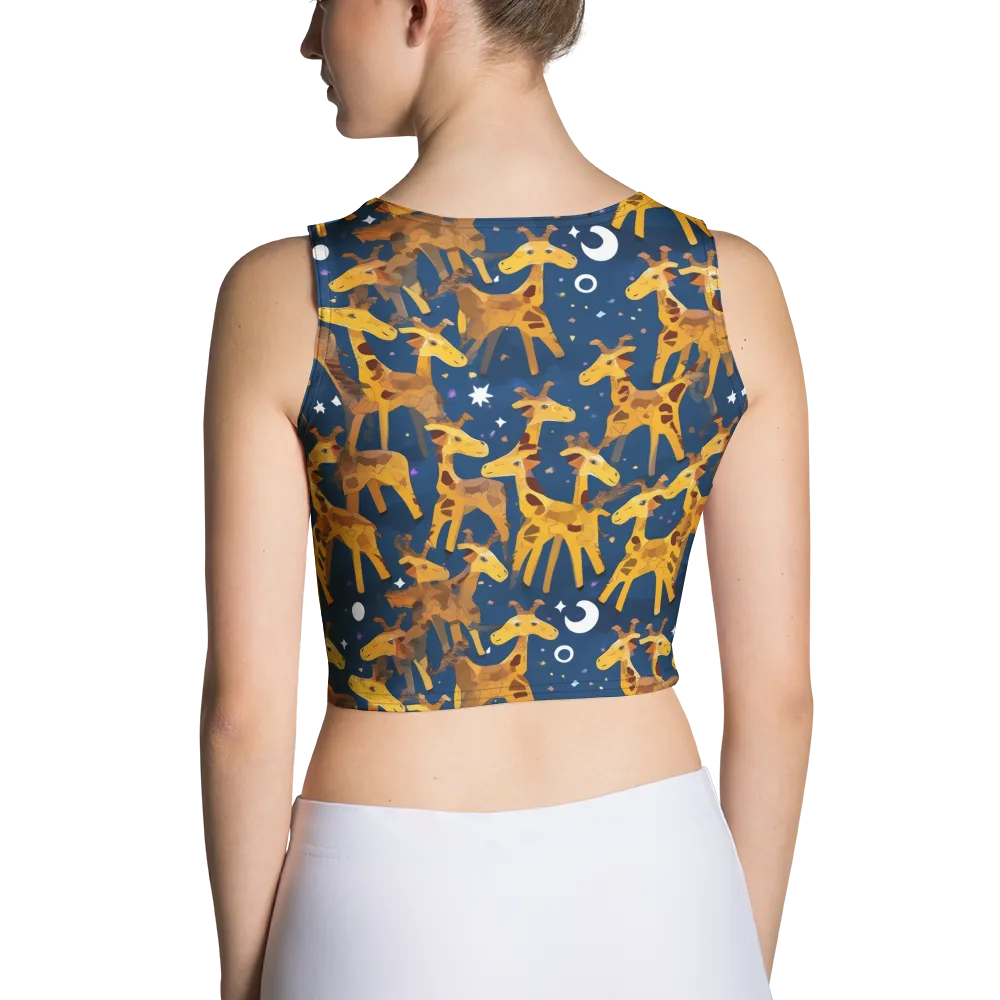 Midnight Giraffe on Crop Top — Back