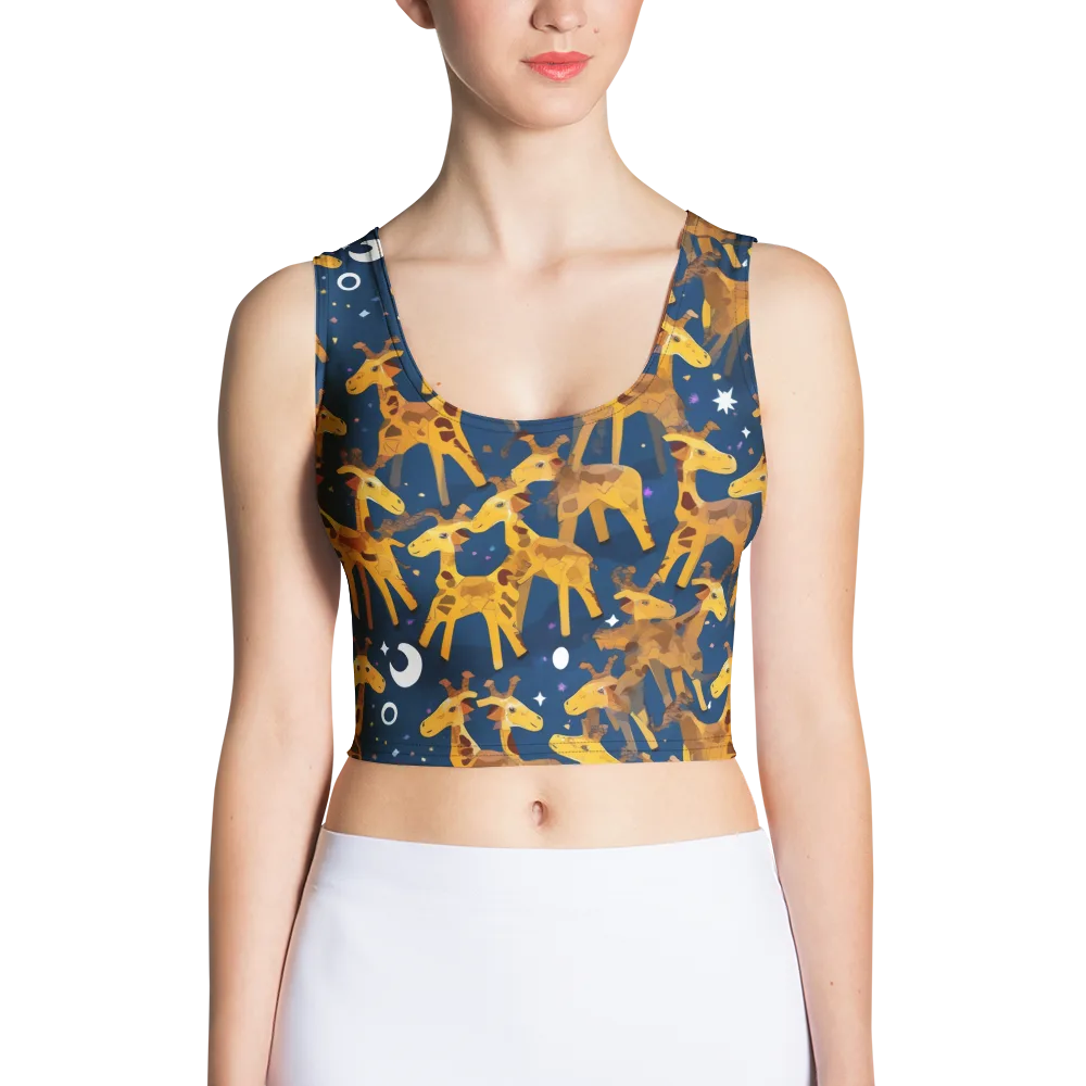 Midnight Giraffe on Crop Top — Front