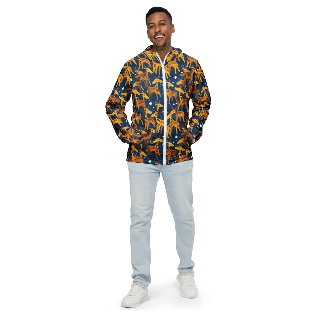 Midnight Giraffe on Men's Windbreaker — Front