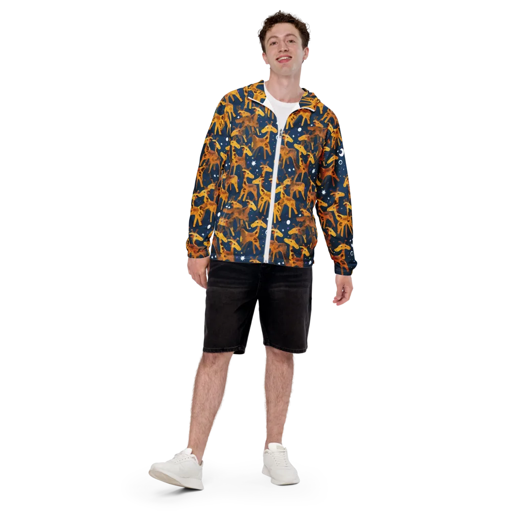 Midnight Giraffe on Men's Windbreaker — Front