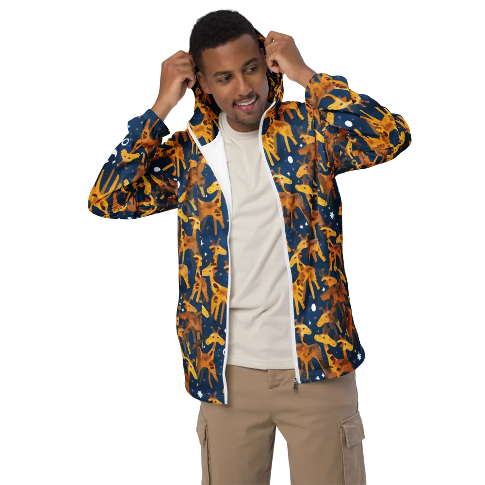 Midnight Giraffe on Men's Windbreaker — Front