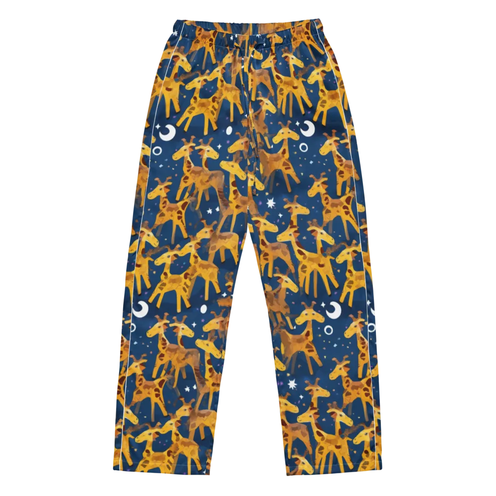 Midnight Giraffe on Women's Pajama Pants — Front