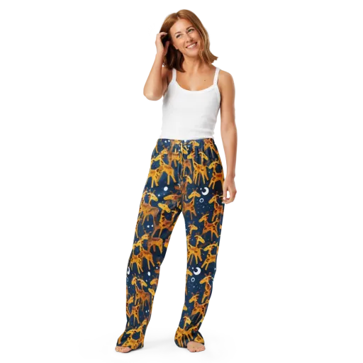 Midnight Giraffe on a Women's Pajama Pants