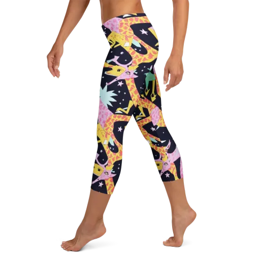 Starlit Menagerie on a Capri Leggings