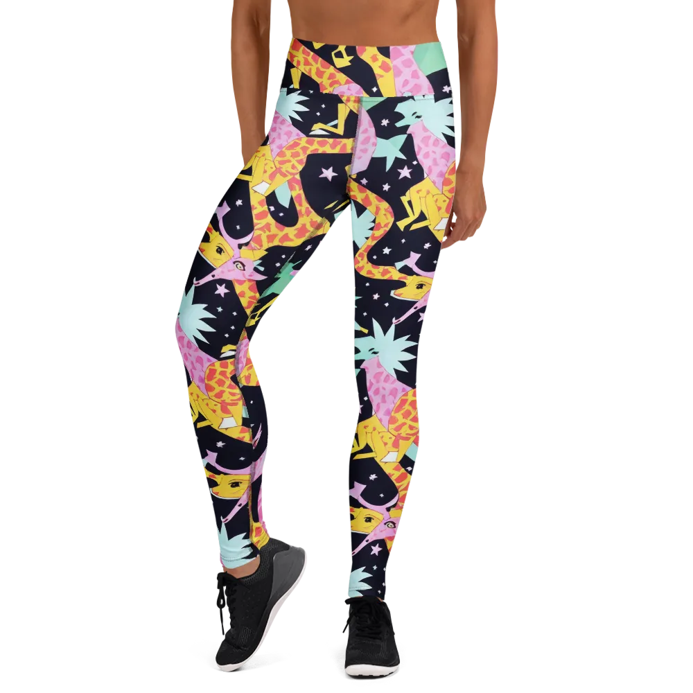 Starlit Menagerie on Yoga Leggings — Front