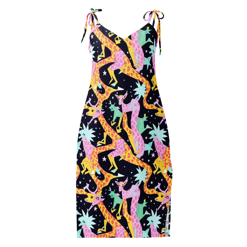 Starlit Menagerie on Slip Dress — Front
