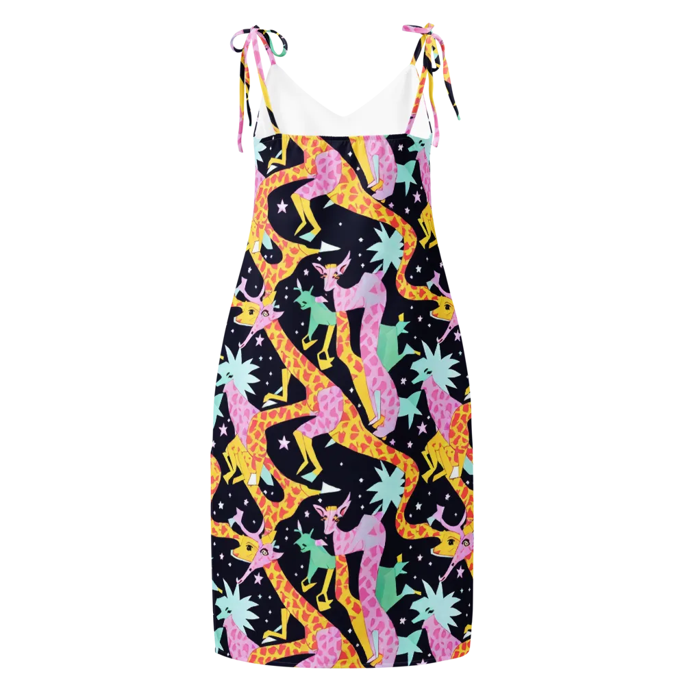 Starlit Menagerie on Slip Dress — Back