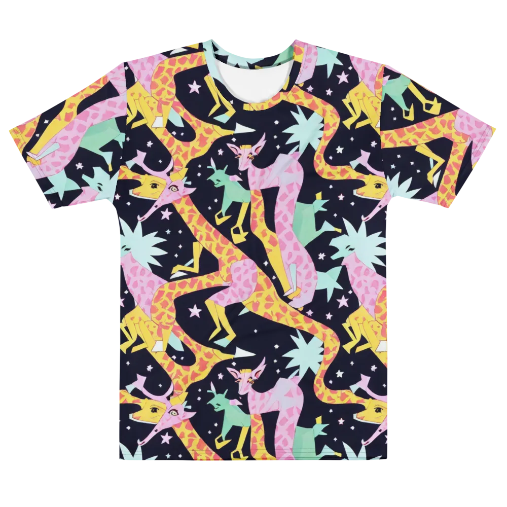 Starlit Menagerie on Men's Cotton Crew Neck T-Shirt — Front