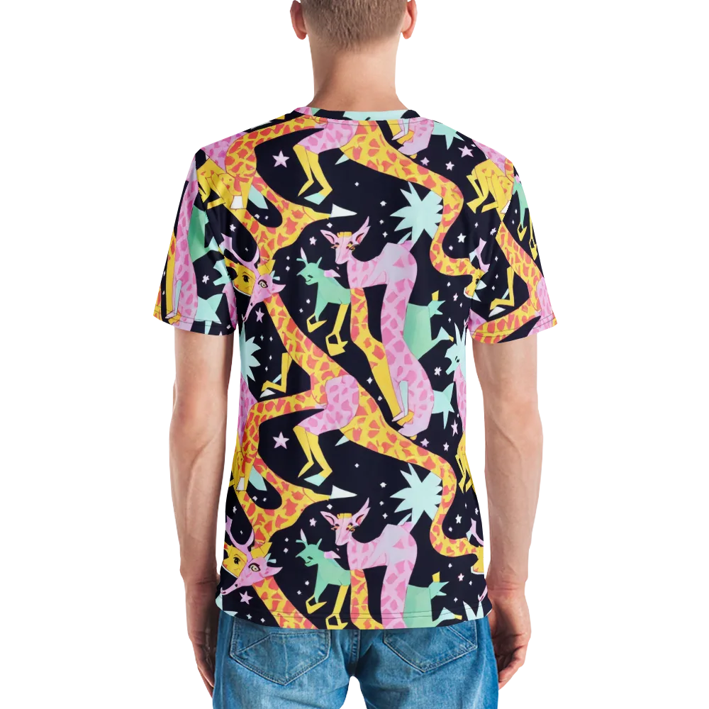 Starlit Menagerie on Men's Crew Neck T-Shirt — Back