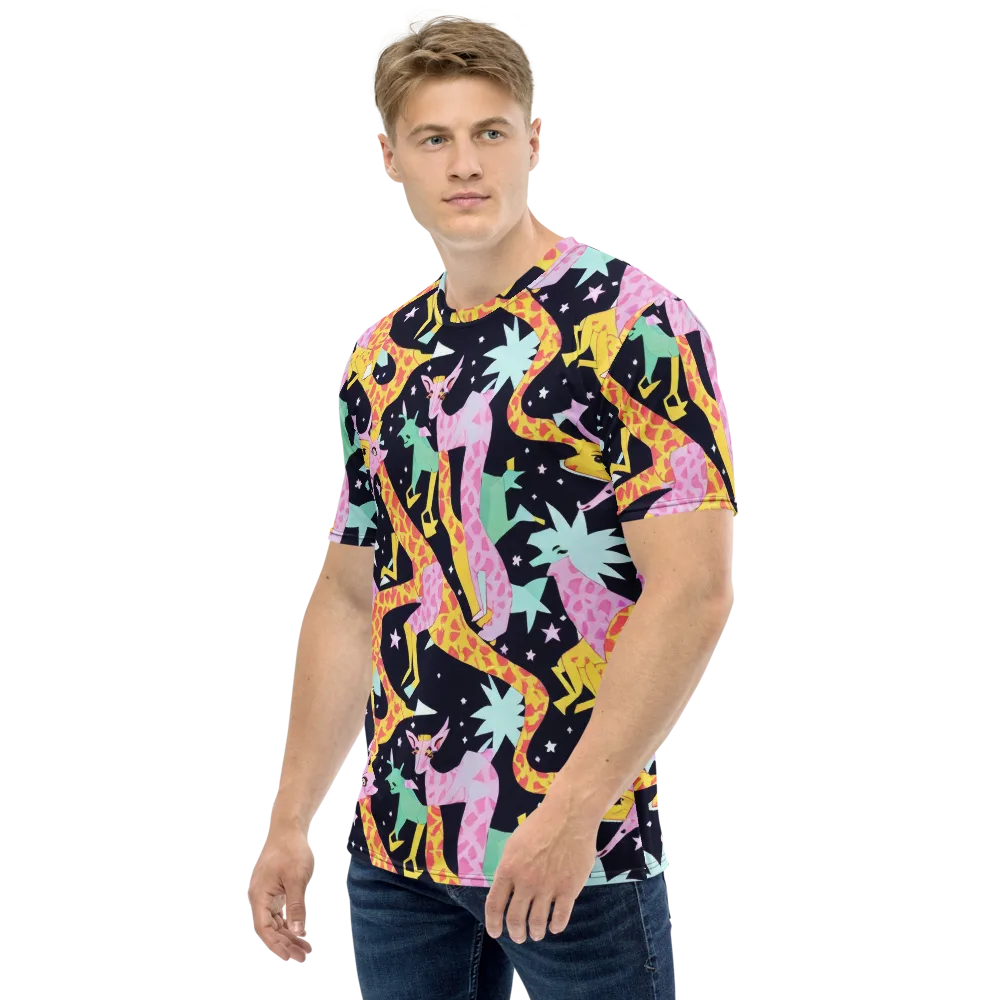 Starlit Menagerie on Men's Crew Neck T-Shirt — Left