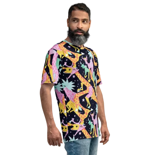 Starlit Menagerie on a Men's Crew Neck T-Shirt