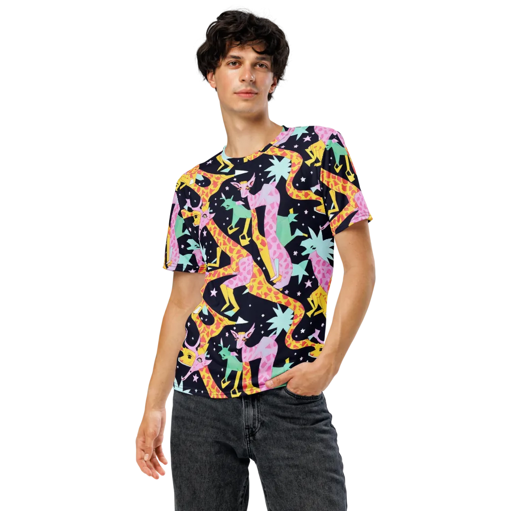 Starlit Menagerie on Men's Crew Neck T-Shirt — Front