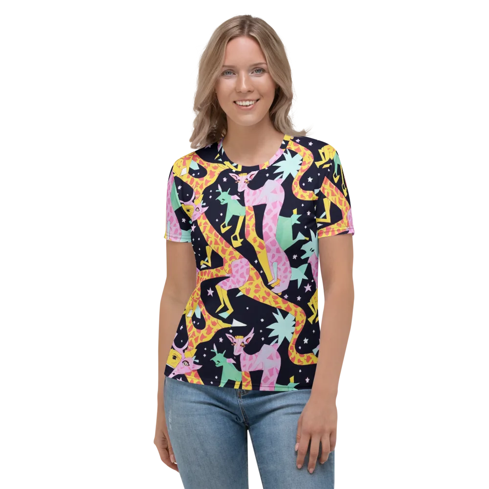 Starlit Menagerie on Women's Crew Neck T-Shirt — Front