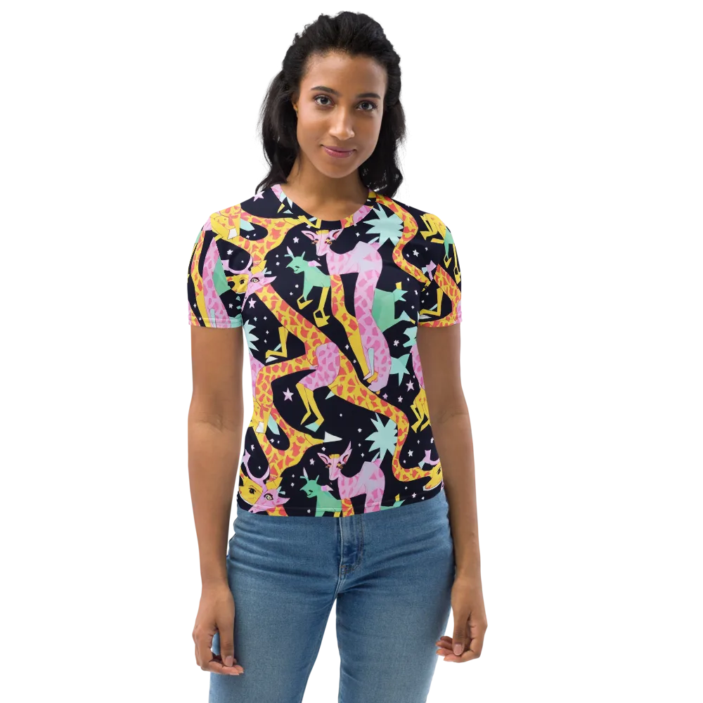 Starlit Menagerie on Women's Crew Neck T-Shirt — Front