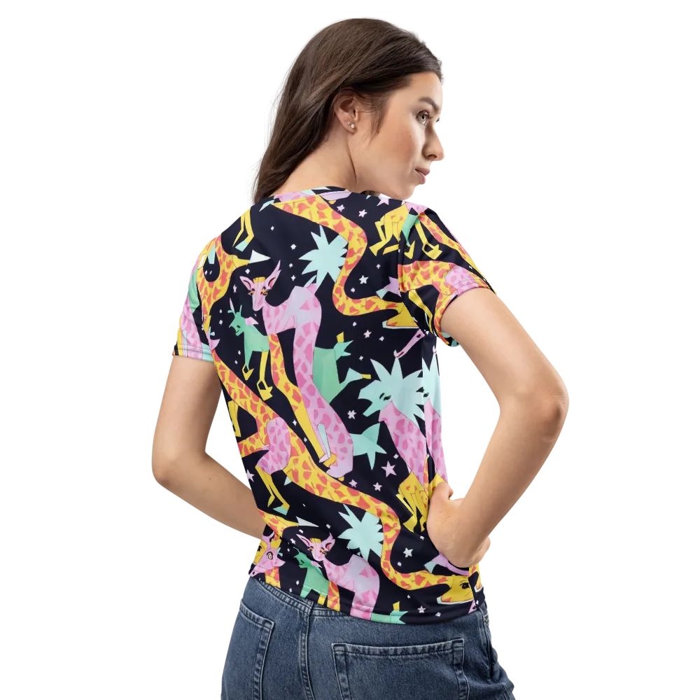 Starlit Menagerie on Women's Crew Neck T-Shirt — Back