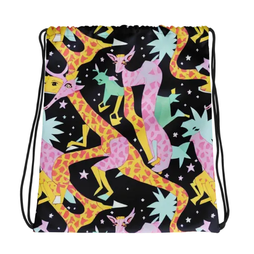 Starlit Menagerie on a Drawstring Bag