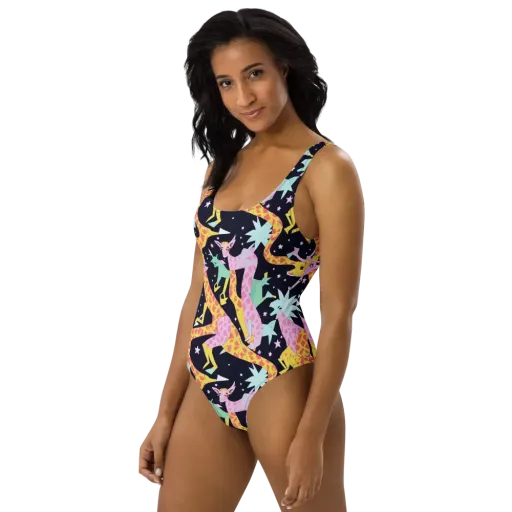 Starlit Menagerie on a One-Piece Swimsuit