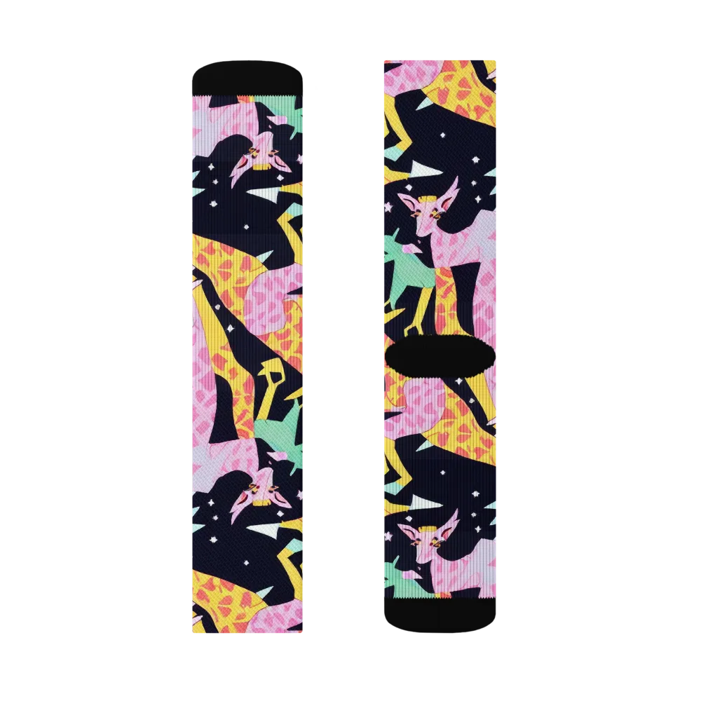 Starlit Menagerie on Socks — Right Sock