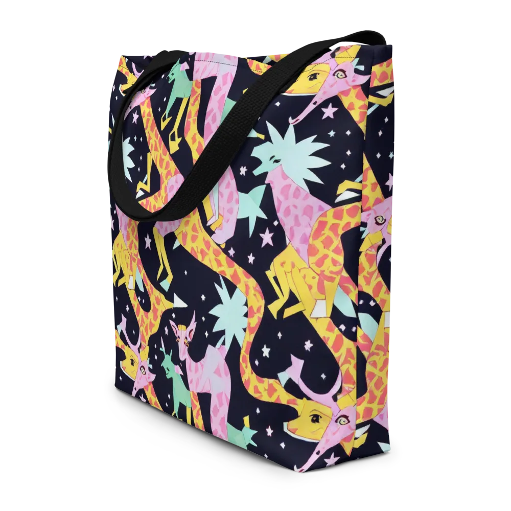 Starlit Menagerie on Large Tote Bag W/ Pocket — Front
