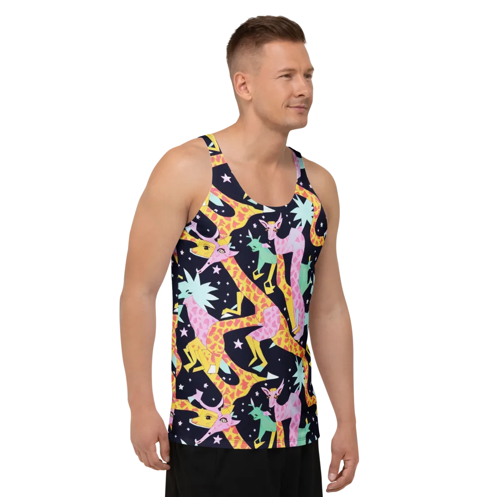 Starlit Menagerie on Men's Tank Top — Right Front