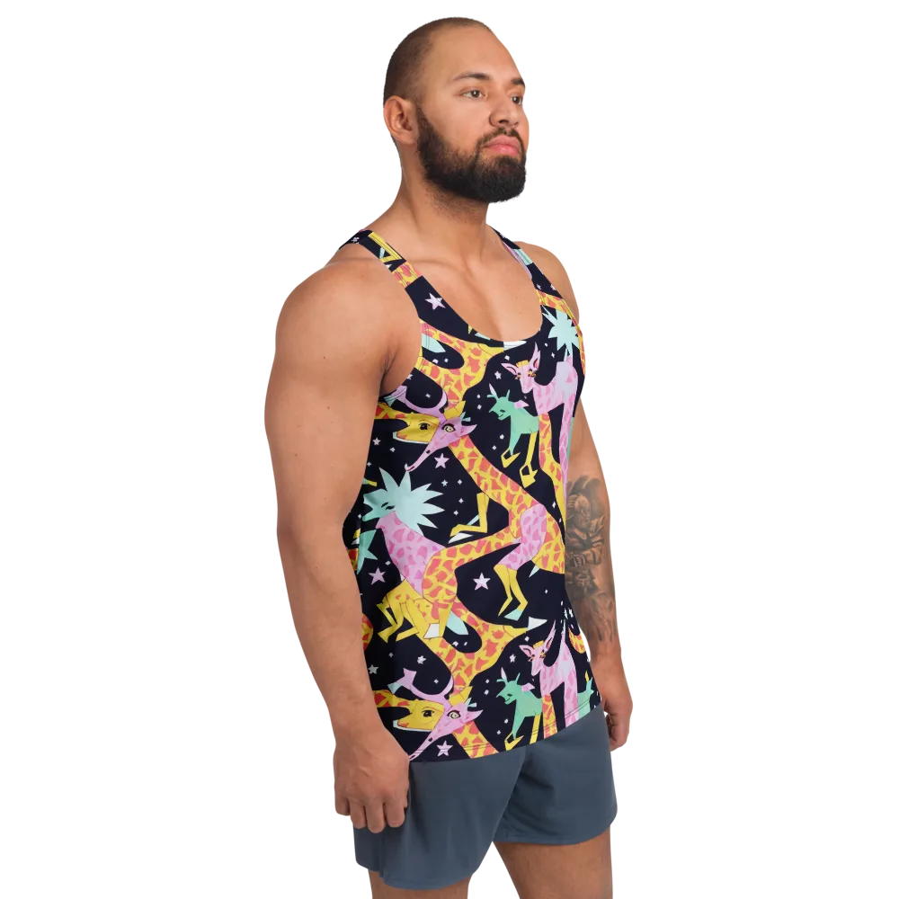 Starlit Menagerie on Men's Tank Top — Right Front