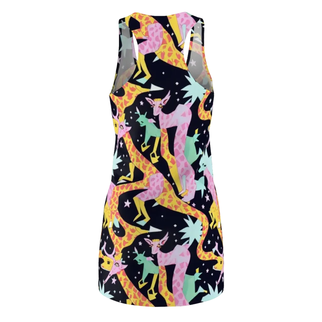 Starlit Menagerie on Racerback Dress — Back