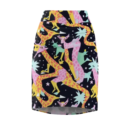 Starlit Menagerie on a Pencil Skirt