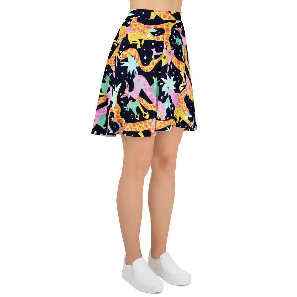Starlit Menagerie on Skater Skirt — Right