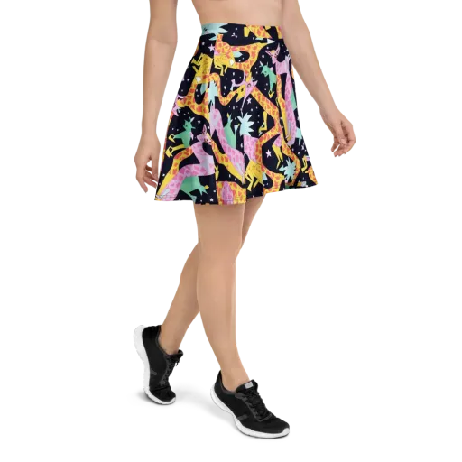 Starlit Menagerie on a Skater Skirt